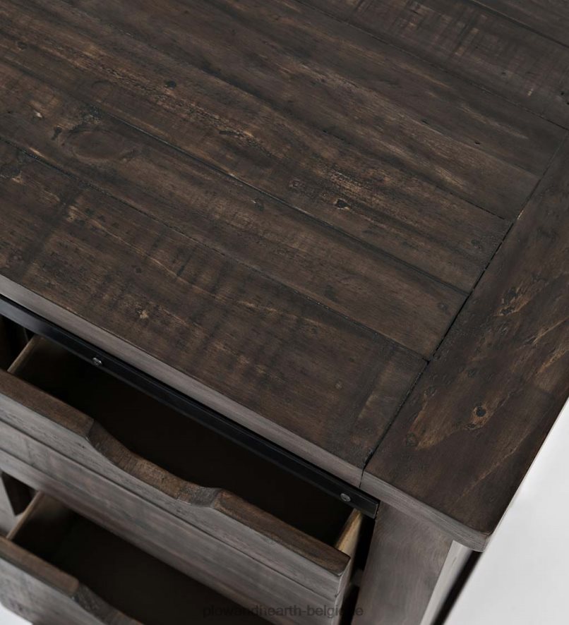 60H0821993 Plow & Hearth Armoire de rangement en bois à porte de grange Cape Charles avec finition bois de grange - bois de grange meubles