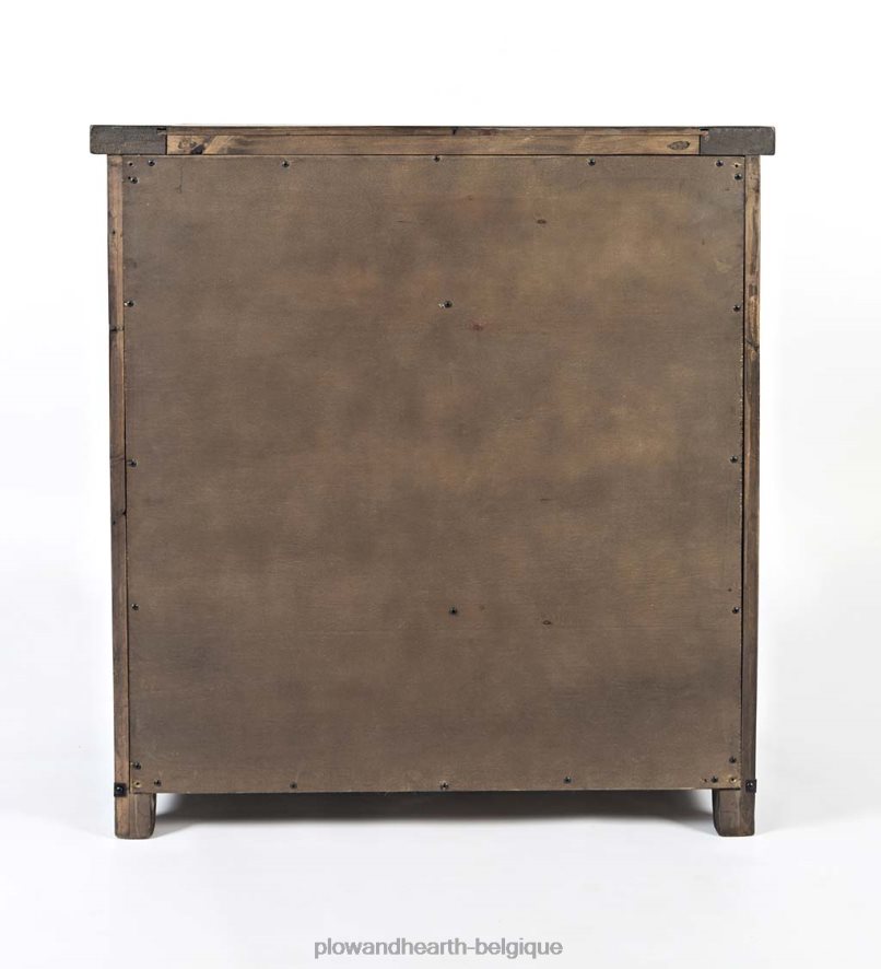 60H0821993 Plow & Hearth Armoire de rangement en bois à porte de grange Cape Charles avec finition bois de grange - bois de grange meubles