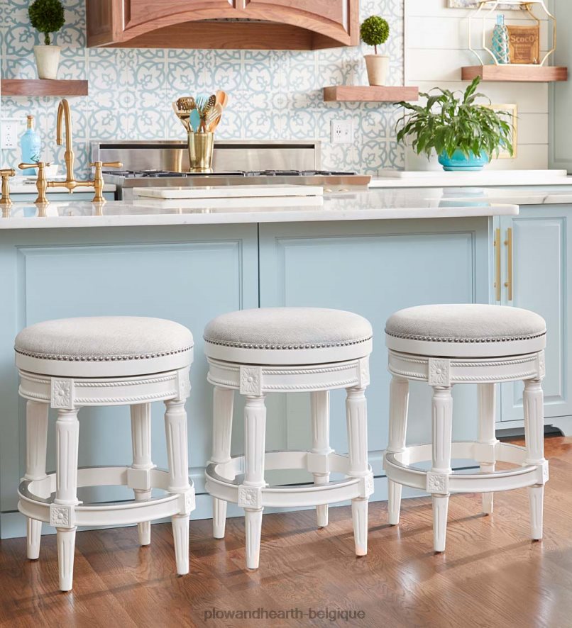 60H0822057 Plow & Hearth tabourets de bar et de comptoir à siège pivotant Chapman meubles