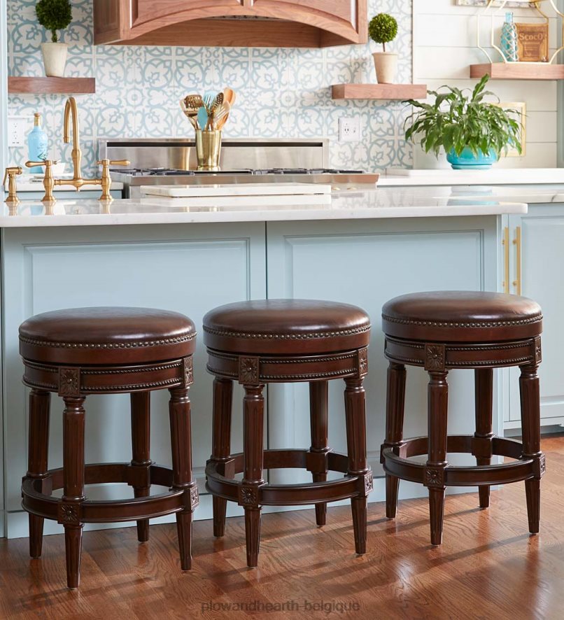 60H0822057 Plow & Hearth tabourets de bar et de comptoir à siège pivotant Chapman meubles