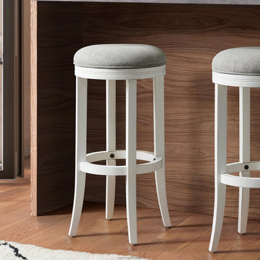 60H0822058 Plow & Hearth Tabouret de bar à siège pivotant haut callie - blanc meubles