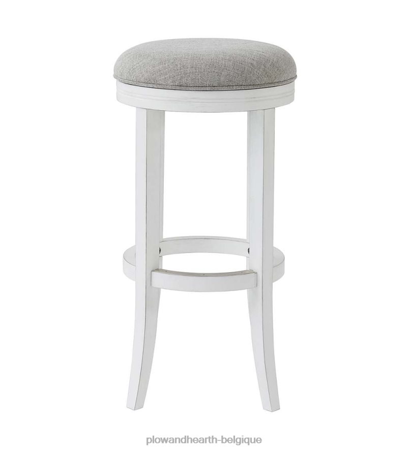 60H0822058 Plow & Hearth Tabouret de bar à siège pivotant haut callie - blanc meubles