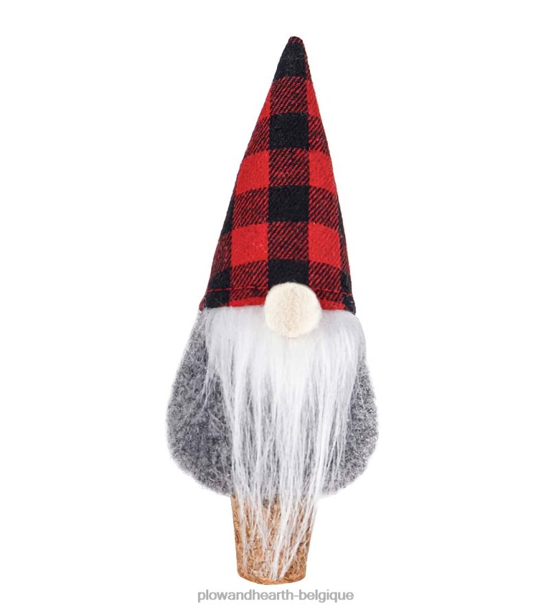 60H0822991 Plow & Hearth vilain et gnome regrette 17 oz. verre avec coffret cadeau bouchon à vin saisonniers et cadeaux