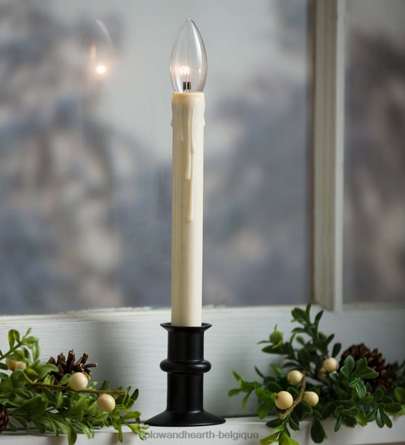 60H0823000 Plow & Hearth bougies de fenêtre réglables, lot de 2 - onyx saisonniers et cadeaux