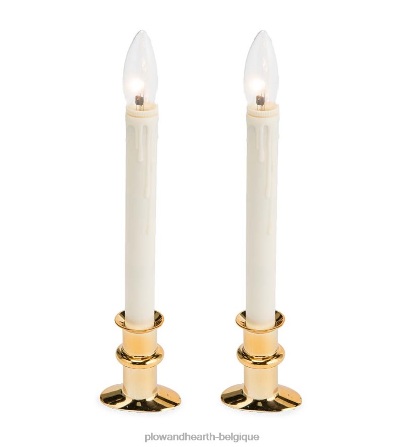 60H0823000 Plow & Hearth bougies de fenêtre réglables, lot de 2 - onyx saisonniers et cadeaux