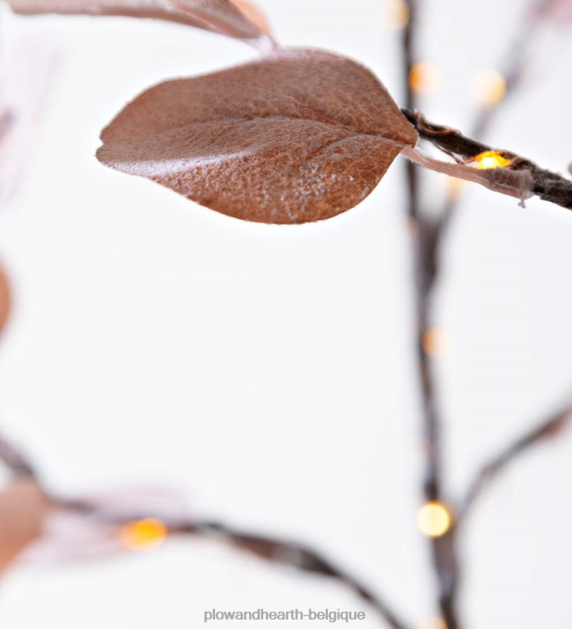 60H0823215 Plow & Hearth Arbre dollar en argent rose éclairé électrique intérieur/extérieur, 7'h avec 270 lumières - rose saisonniers et cadeaux