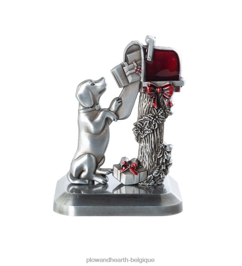 60H0822137 Plow & Hearth chien à la boîte aux lettres cintre pour bas de Noël saisonniers et cadeaux
