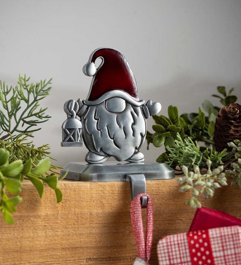 60H0822143 Plow & Hearth cintre pour bas de Noël, père Noël gnome saisonniers et cadeaux