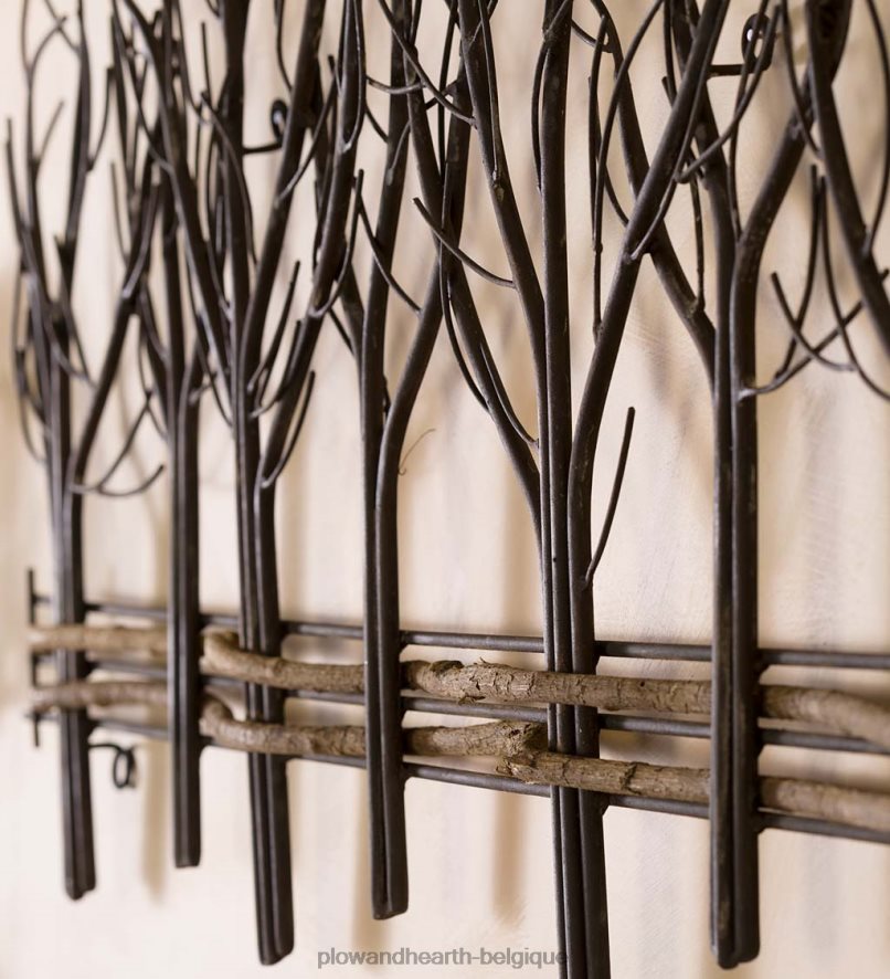 60H0822158 Plow & Hearth tableau mural métal et vigne naturelle sept arbres d'hiver saisonniers et cadeaux