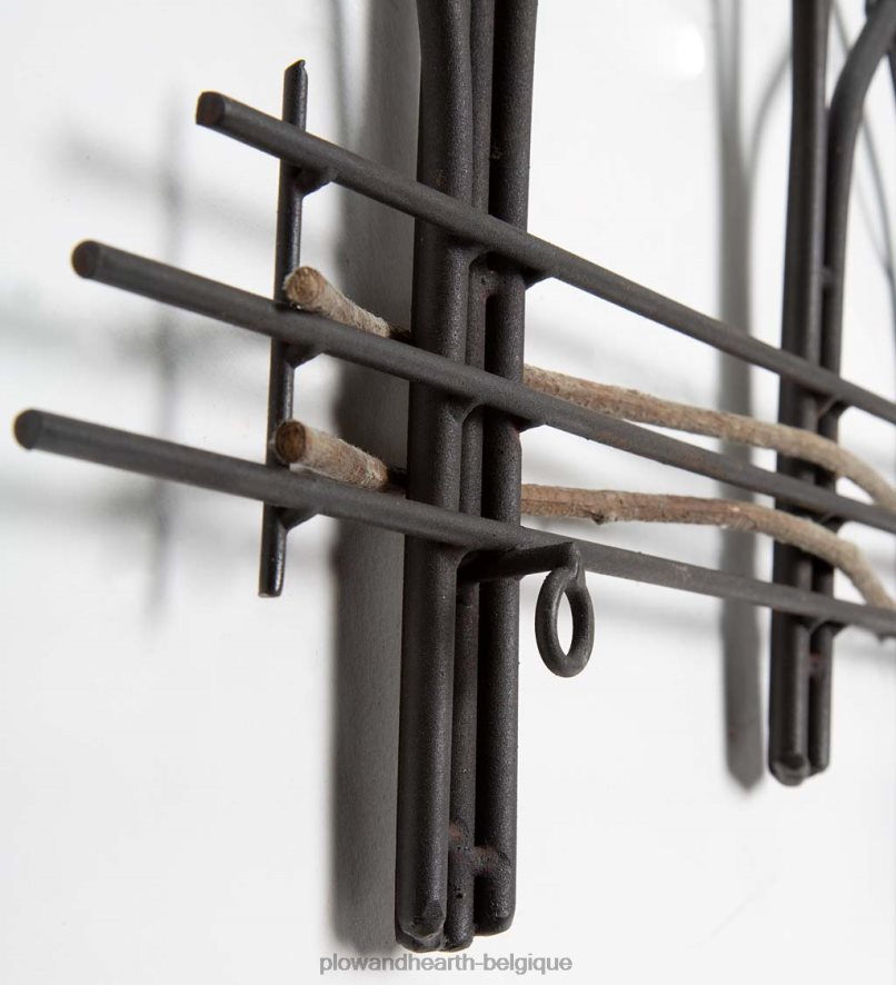 60H0822158 Plow & Hearth tableau mural métal et vigne naturelle sept arbres d'hiver saisonniers et cadeaux