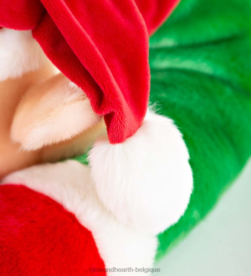 60H0822177 Plow & Hearth jingle elf peluche câlin oreiller de corps de vacances saisonniers et cadeaux