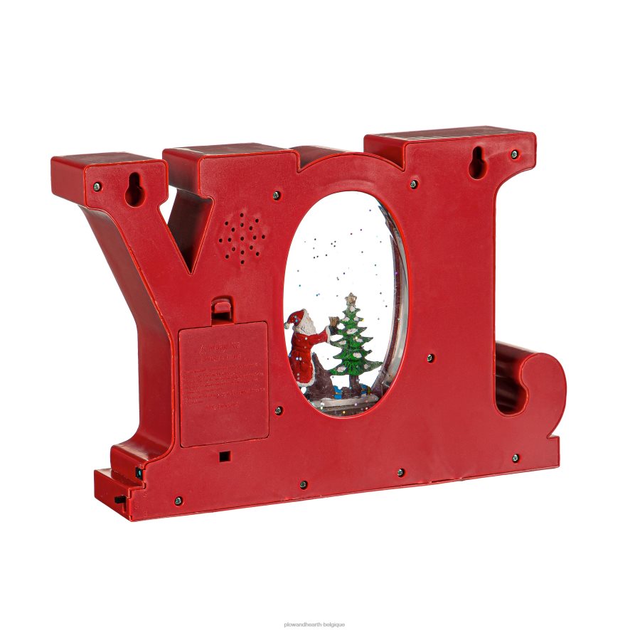 60H0822189 Plow & Hearth Lanterne globe d'eau Joy éclairée saisonniers et cadeaux