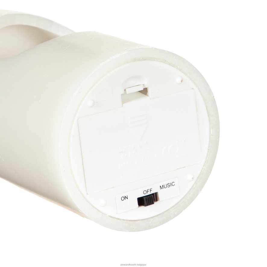 60H0822200 Plow & Hearth bougie de bonhomme de neige rotative allumée avec musique saisonniers et cadeaux