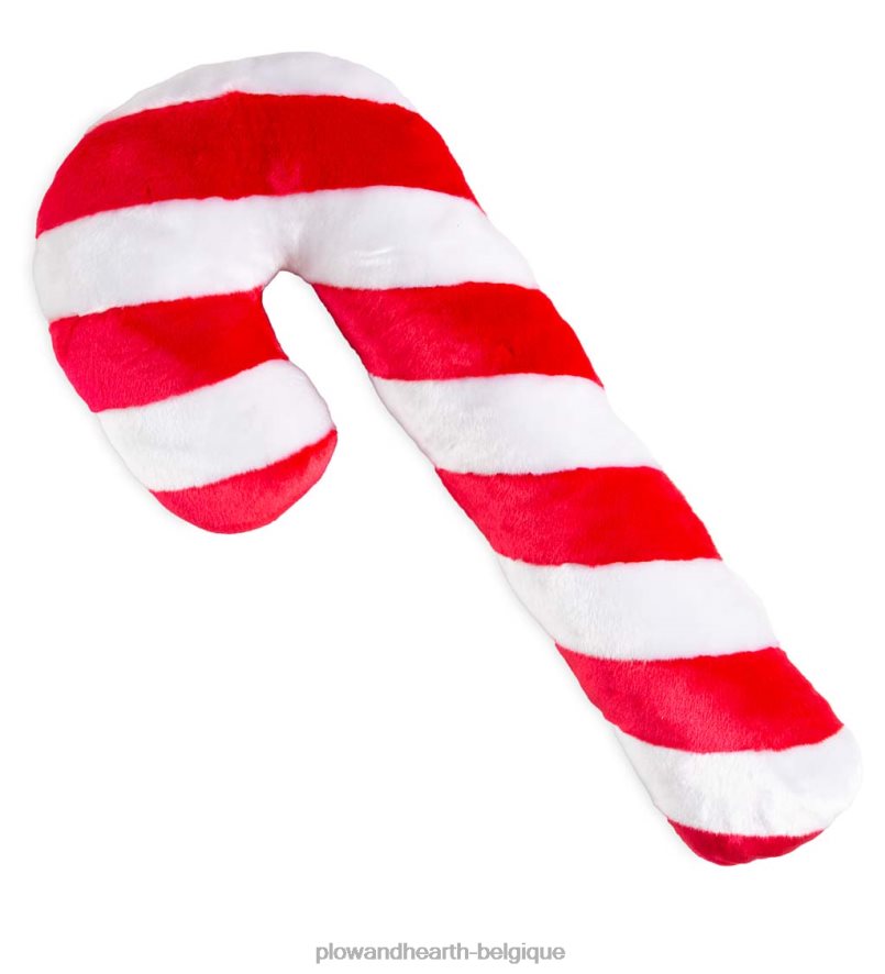 60H0822212 Plow & Hearth oreiller de corps de vacances de câlin en peluche de canne en bonbon saisonniers et cadeaux