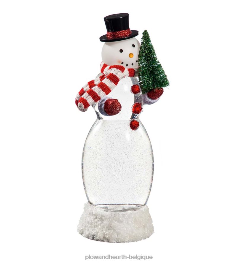60H0822215 Plow & Hearth boule à neige LED bonhomme de neige saisonniers et cadeaux