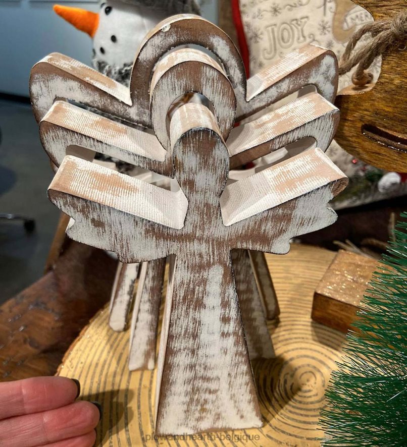 60H0822230 Plow & Hearth figurines de vacances en bois imbriquées, lot de 3 saisonniers et cadeaux