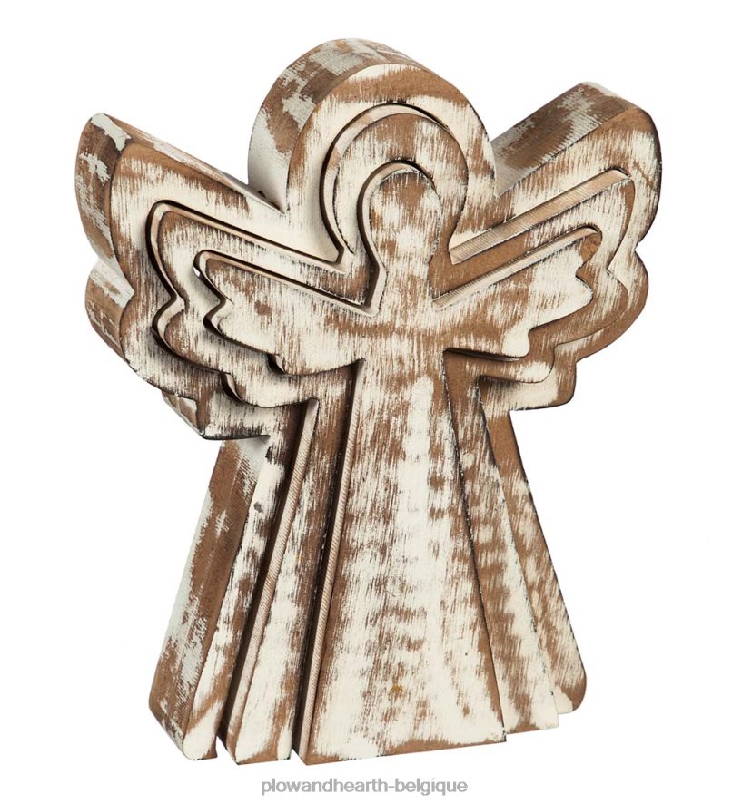 60H0822230 Plow & Hearth figurines de vacances en bois imbriquées, lot de 3 saisonniers et cadeaux