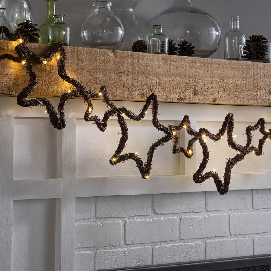 60H0822239 Plow & Hearth guirlande de vacances de vigne éclairée - cercle saisonniers et cadeaux