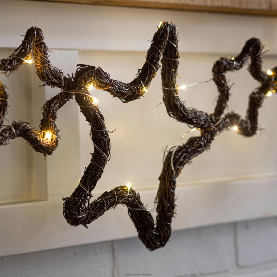 60H0822239 Plow & Hearth guirlande de vacances de vigne éclairée - cercle saisonniers et cadeaux