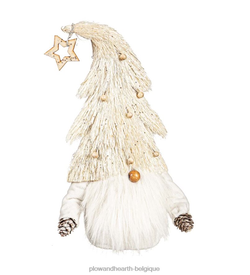 60H0822277 Plow & Hearth gnome de Noël d'hiver blanc saisonniers et cadeaux