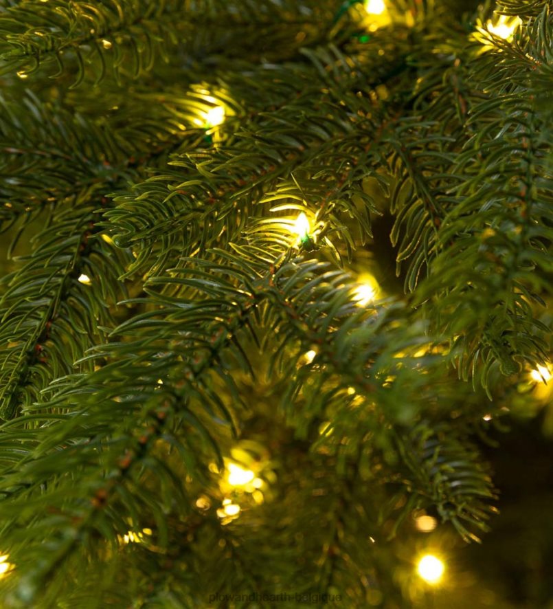 60H0822294 Plow & Hearth Sapin de Noël pré-éclairé avec huit fonctions d'éclairage saisonniers et cadeaux