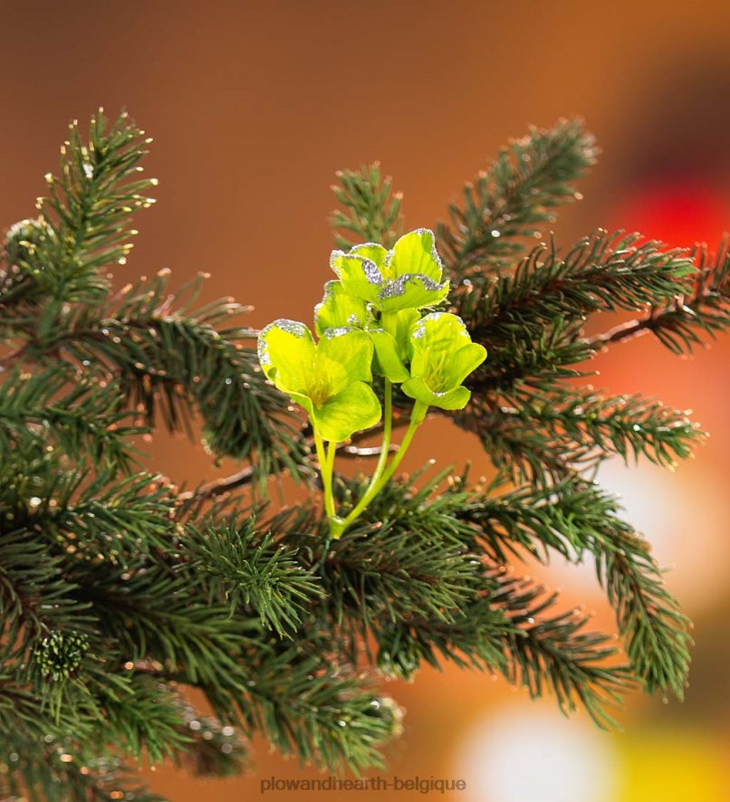 60H0822296 Plow & Hearth kit complet de sapin de Noël dans une boîte avec lumières, décorations et sac de rangement saisonniers et cadeaux