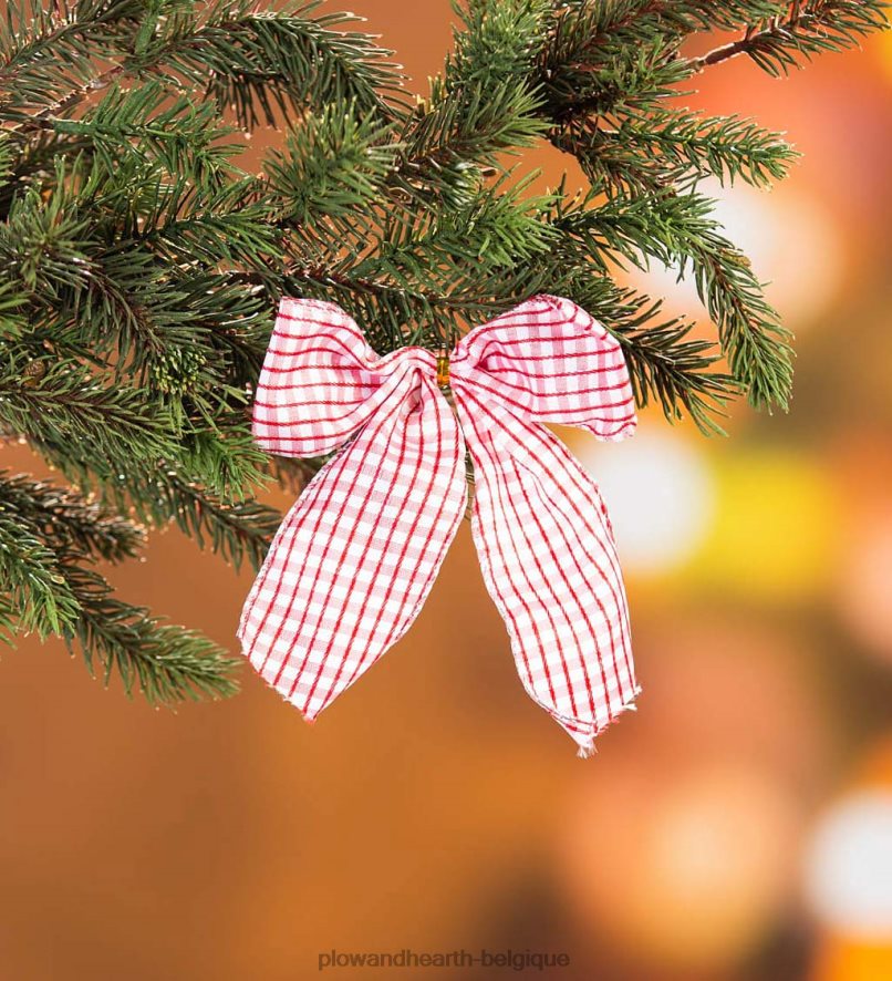 60H0822296 Plow & Hearth kit complet de sapin de Noël dans une boîte avec lumières, décorations et sac de rangement saisonniers et cadeaux