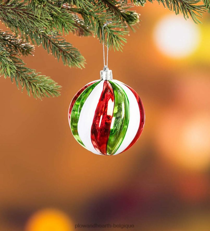 60H0822296 Plow & Hearth kit complet de sapin de Noël dans une boîte avec lumières, décorations et sac de rangement saisonniers et cadeaux