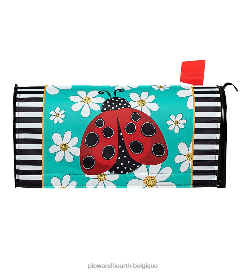 60H0823108 Plow & Hearth coccinelle avec marguerites couverture de boîte aux lettres saisonniers et cadeaux