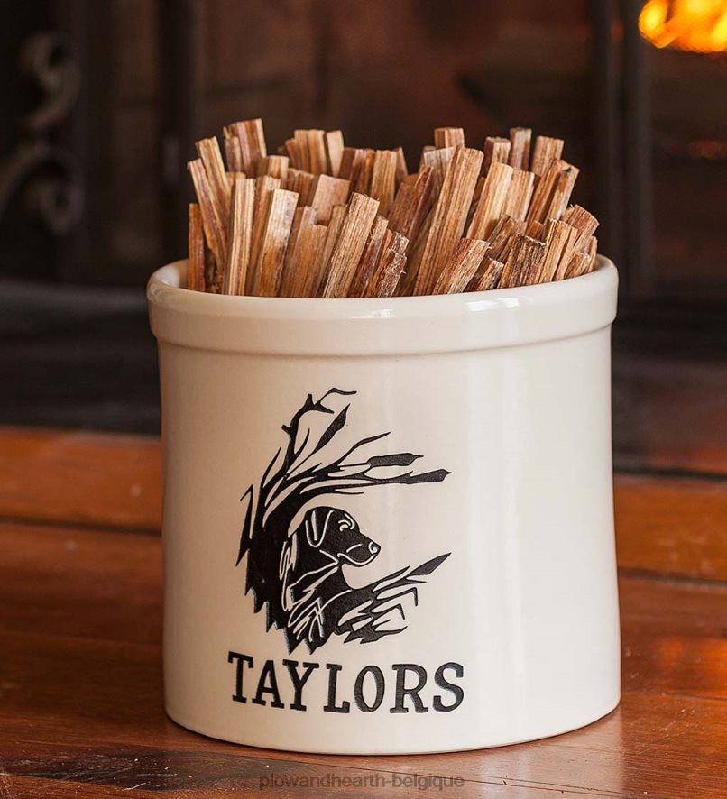 60H0823071 Plow & Hearth pot en grès labrador personnalisé saisonniers et cadeaux