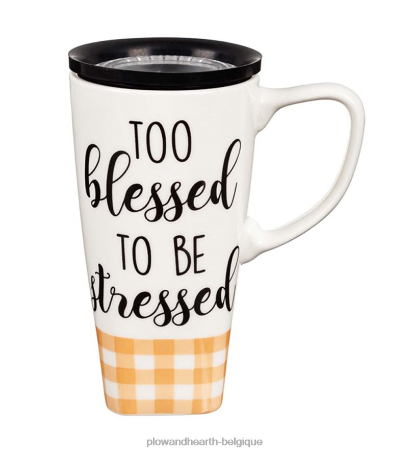 60H0823082 Plow & Hearth tasse de voyage flomo 360 en céramique - bénie saisonniers et cadeaux