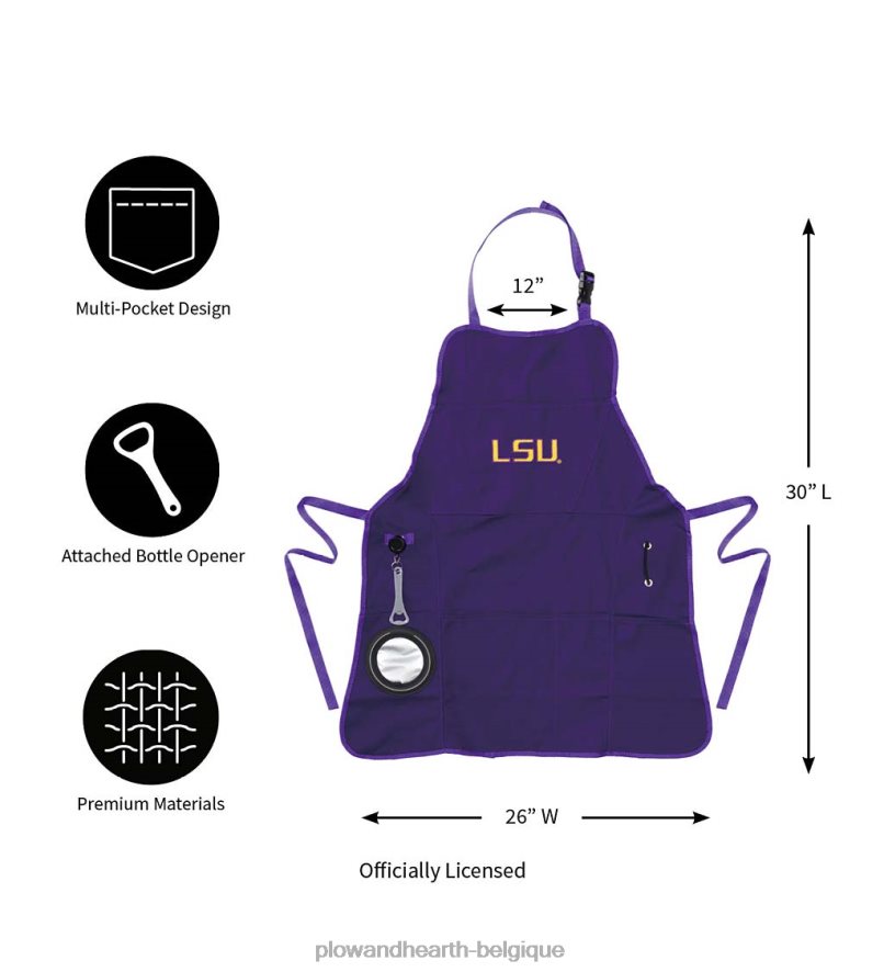 60H0823025 Plow & Hearth tablier de grillade/cuisine de fierté d'équipe d'université de toile de coton de luxe - texas a & m saisonniers et cadeaux