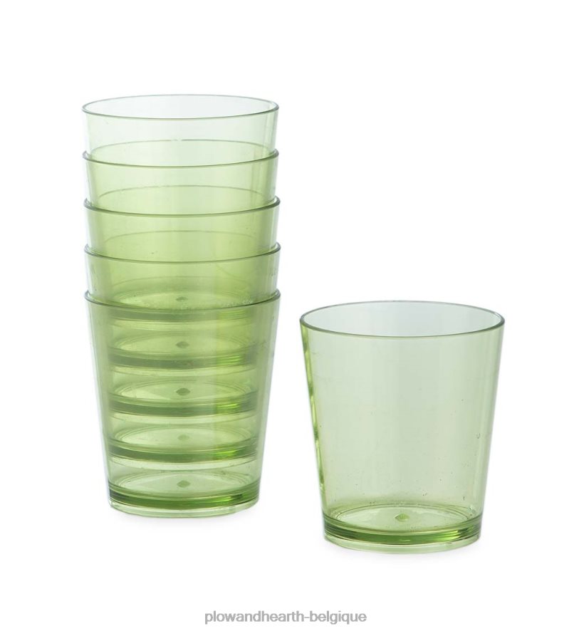 60H0823084 Plow & Hearth gobelets en verrerie d'extérieur en acrylique, lot de 6 saisonniers et cadeaux