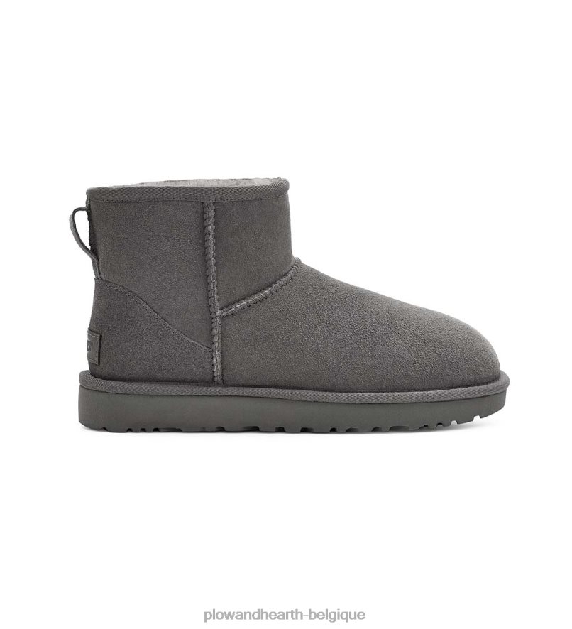 60H0823042 Plow & Hearth bottes ugg classic mini ii pour femmes - gris - taille 8 saisonniers et cadeaux