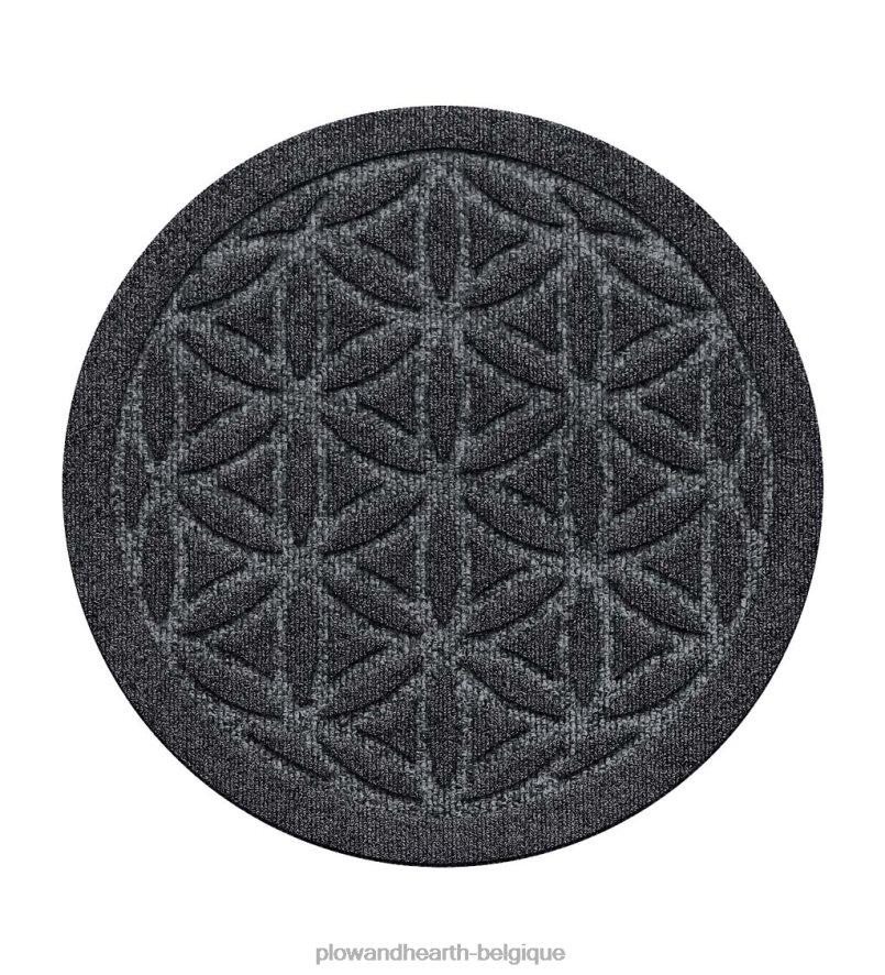 60H0821970 Plow & Hearth dessous de plat waterhog 17 fleurs de vie, lot de 2 - charbon de bois tapis et nattes