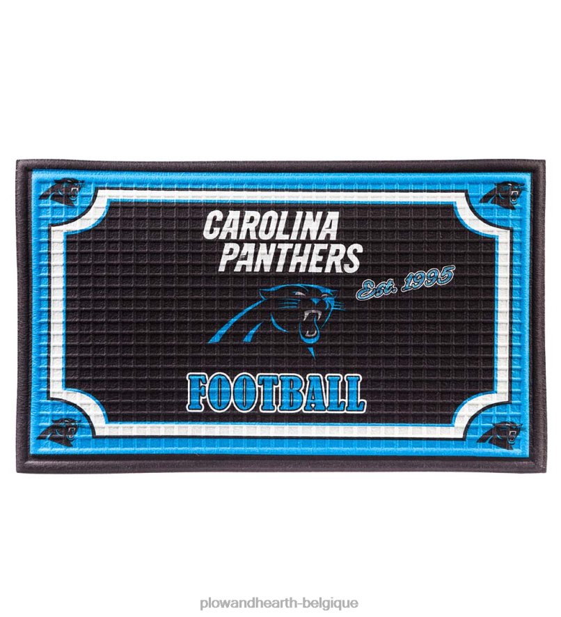 60H0821292 Plow & Hearth paillasson en relief intérieur/extérieur NFL Team Pride - Panthers de la Caroline tapis et nattes