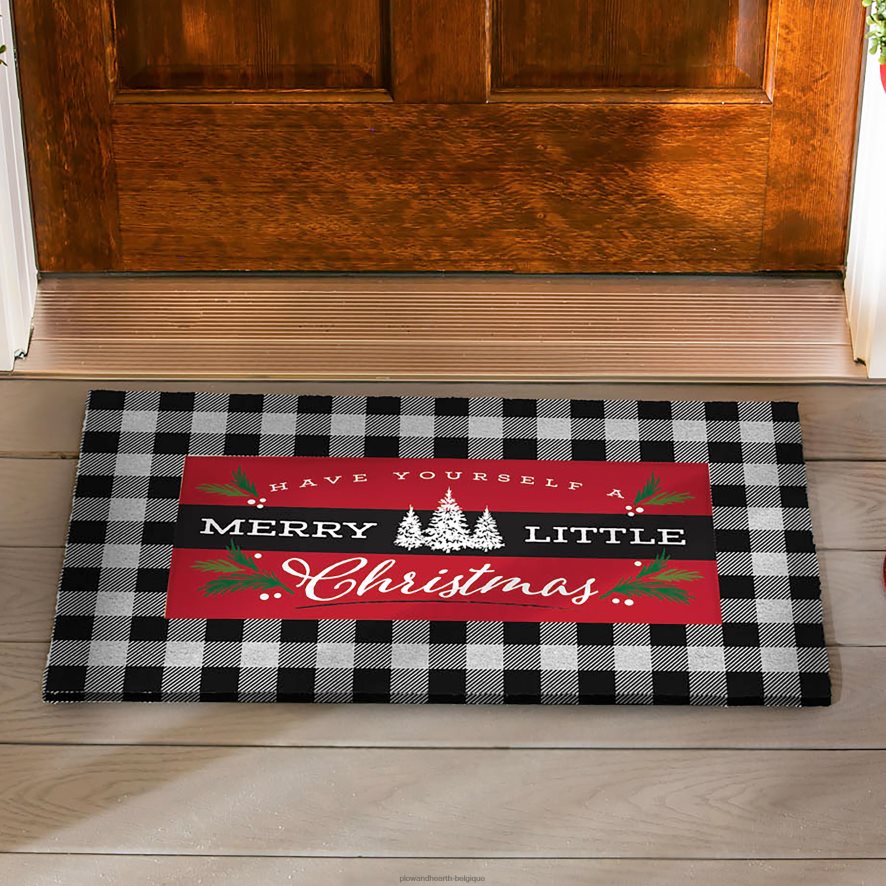 60H0821531 Plow & Hearth joyeux petit tapis de commutateur de sassafras de Noël tapis et nattes