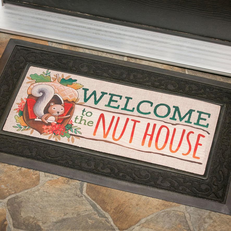 60H0821532 Plow & Hearth bienvenue dans le tapis de commutation sassafras de Nut House tapis et nattes