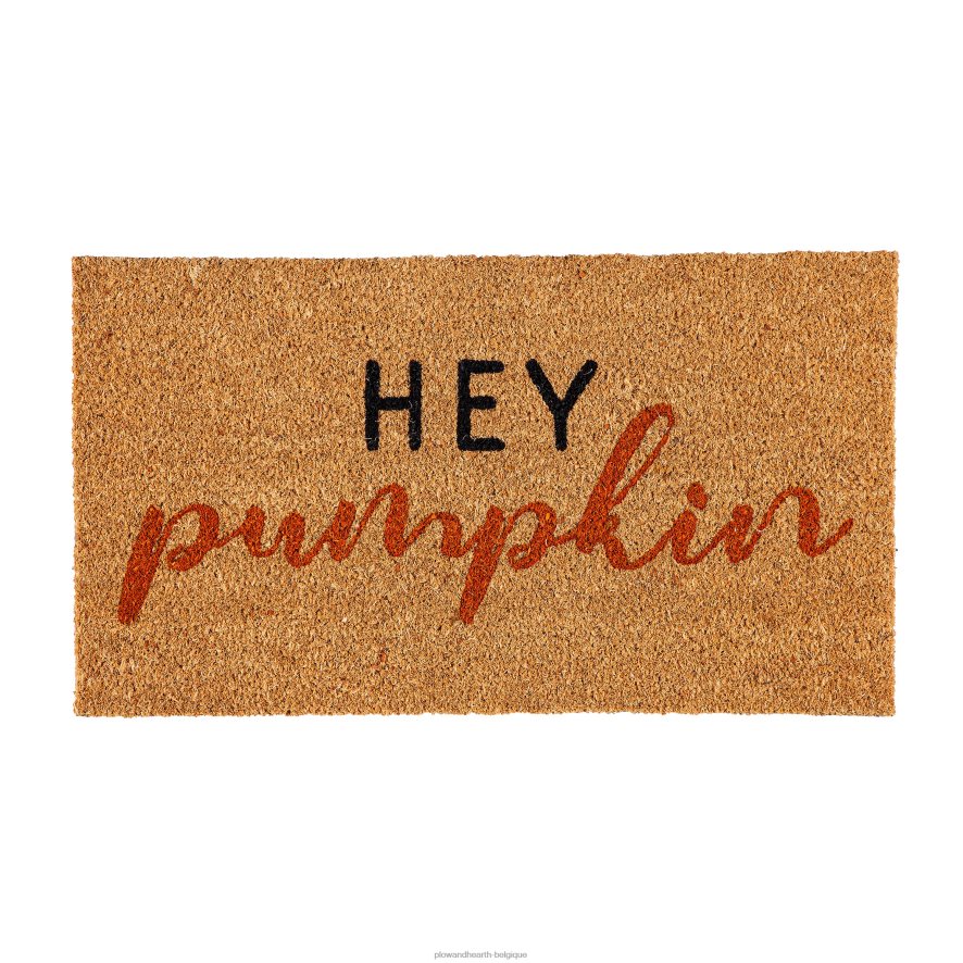 60H0821955 Plow & Hearth Hé, tapis et plateau en fibre de coco citrouille tapis et nattes