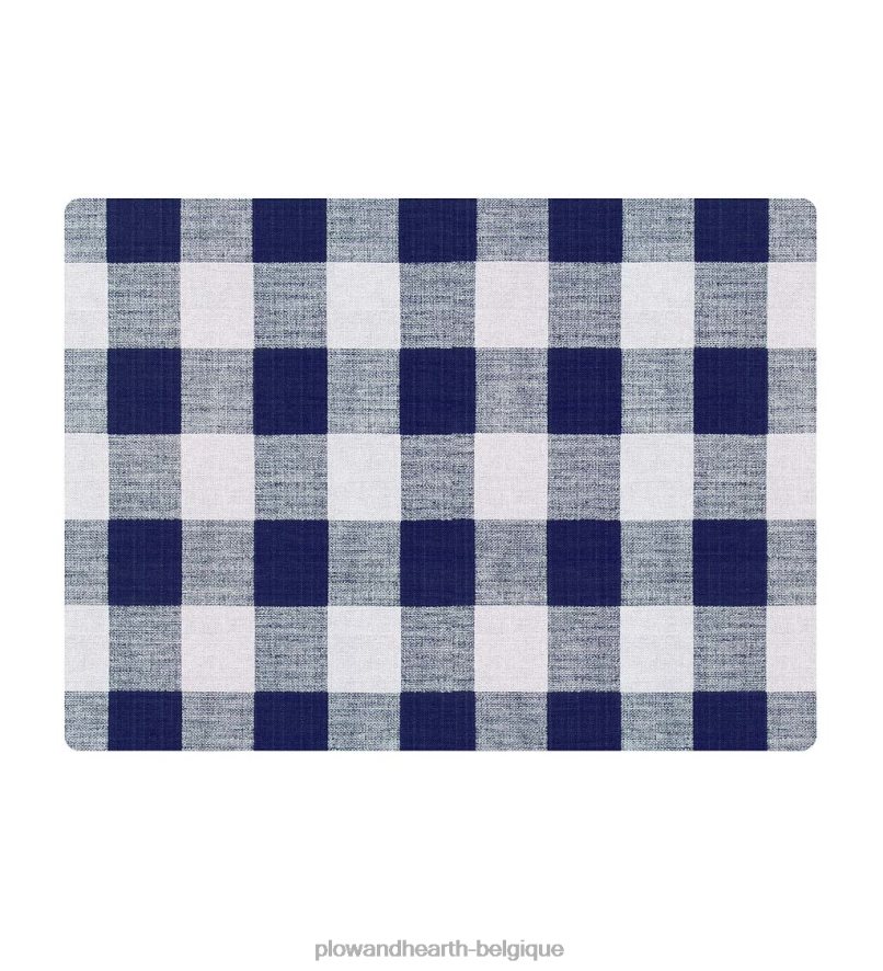 60H0821924 Plow & Hearth Tapis de chaise à carreaux Buffalo - marron tapis et nattes