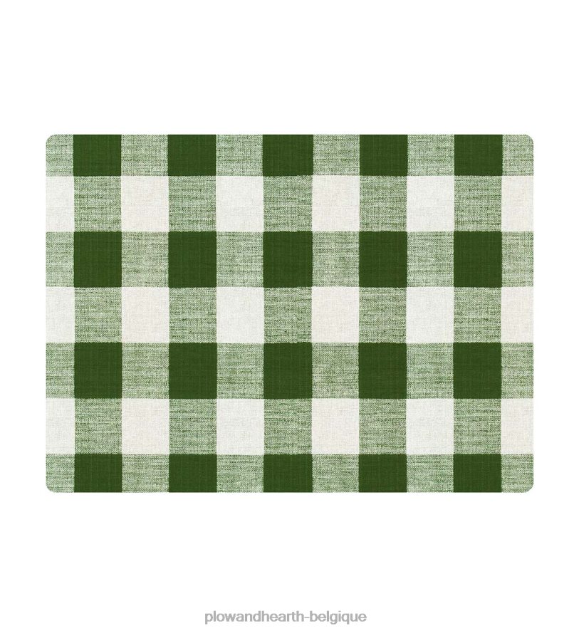 60H0821924 Plow & Hearth Tapis de chaise à carreaux Buffalo - marron tapis et nattes