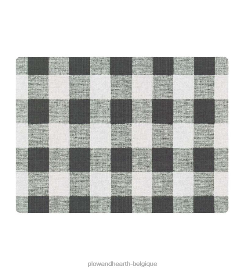 60H0821924 Plow & Hearth Tapis de chaise à carreaux Buffalo - marron tapis et nattes