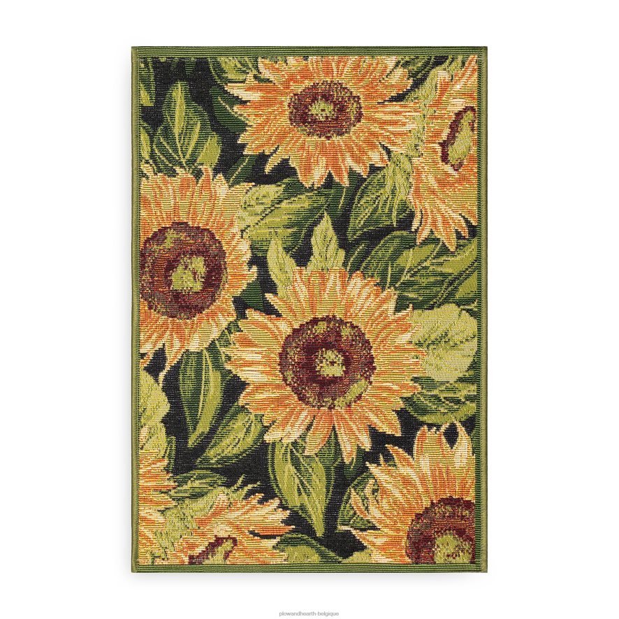 60H082720 Plow & Hearth Tapis intérieur/extérieur en polypropylène tournesol noir tapis et nattes