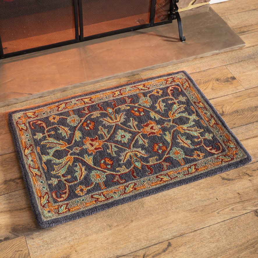 60H0821761 Plow & Hearth tapis en laine mclean tapis et nattes