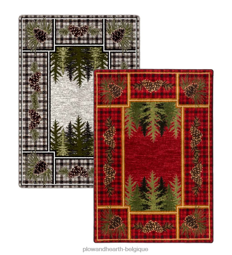 60H0821762 Plow & Hearth Tapis Endurastran à carreaux Pine Cone Valley tapis et nattes