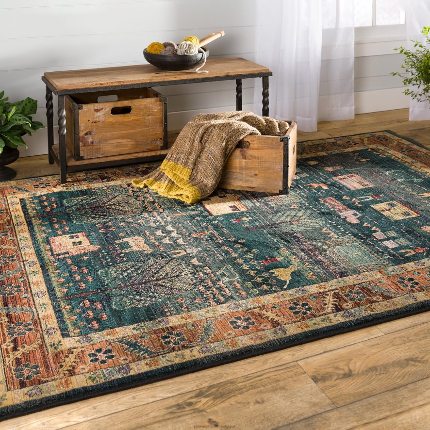 60H0821763 Plow & Hearth tapis de village shaker en polypropylène tapis et nattes