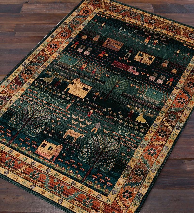 60H0821763 Plow & Hearth tapis de village shaker en polypropylène tapis et nattes