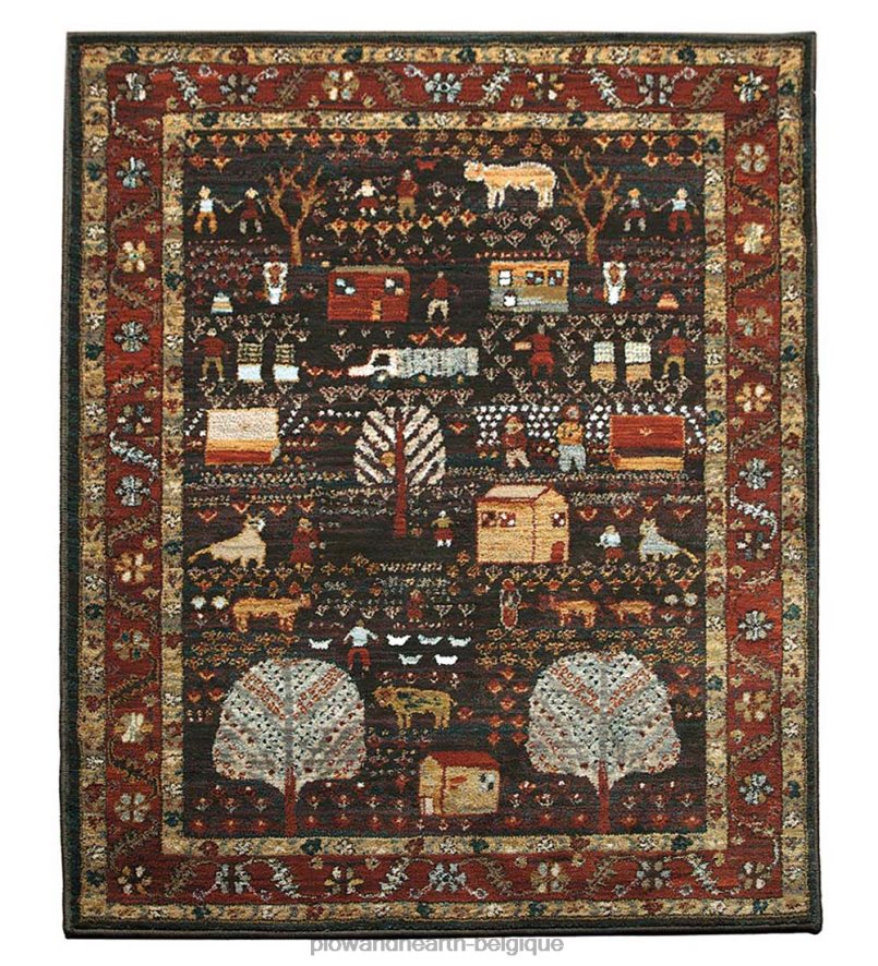 60H0821763 Plow & Hearth tapis de village shaker en polypropylène tapis et nattes