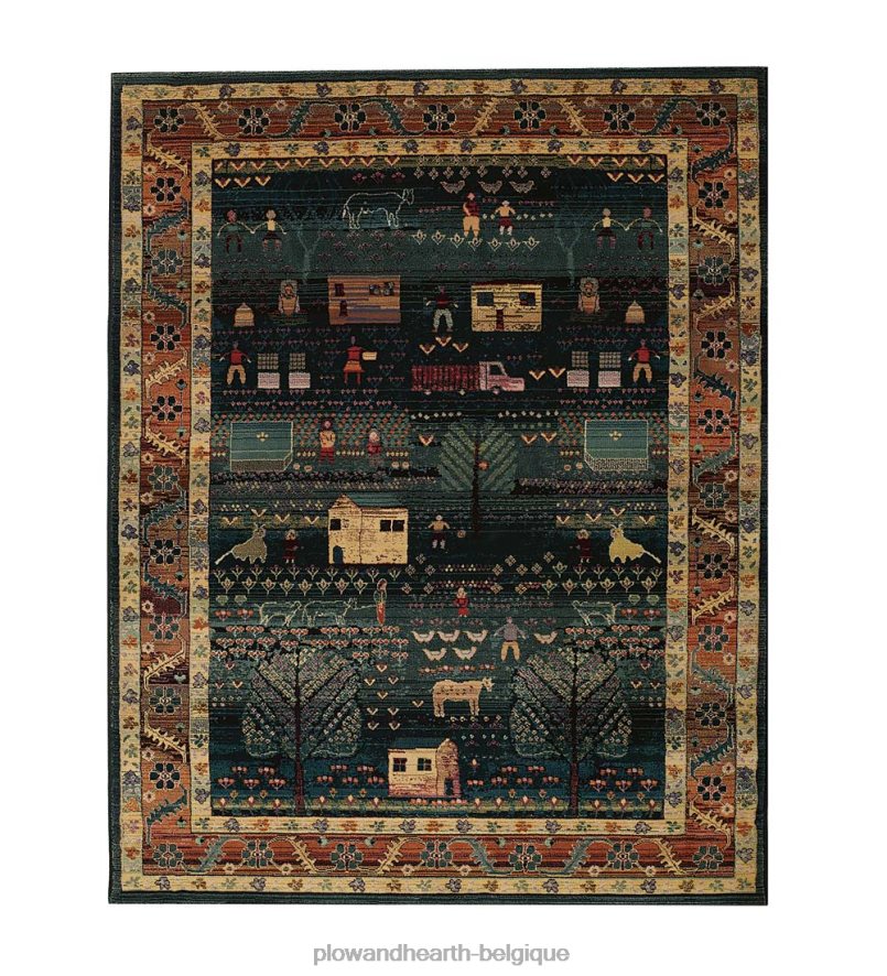 60H0821763 Plow & Hearth tapis de village shaker en polypropylène tapis et nattes
