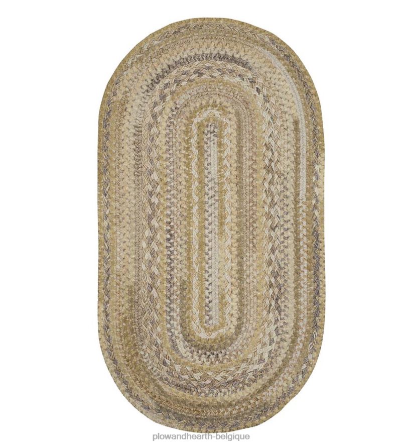 60H0821780 Plow & Hearth Tapis tressé ovale en laine mélangée Riverview tapis et nattes